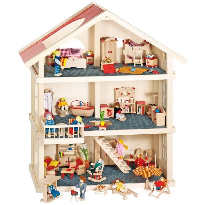 3-poschodový domček pre bábiky