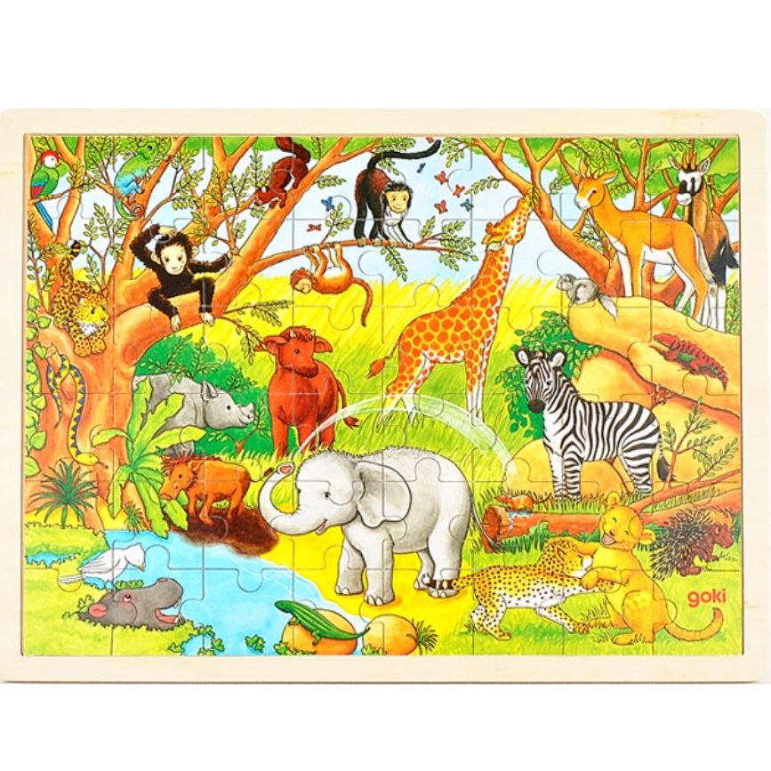 Puzzle Zvieratká  v Afrike
